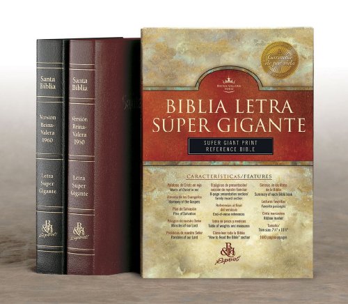 Stock image for RVR 1960 Biblia Letra Sper Gigante con Referencias, negro piel fabricada con ndice (Spanish Edition) for sale by GF Books, Inc.