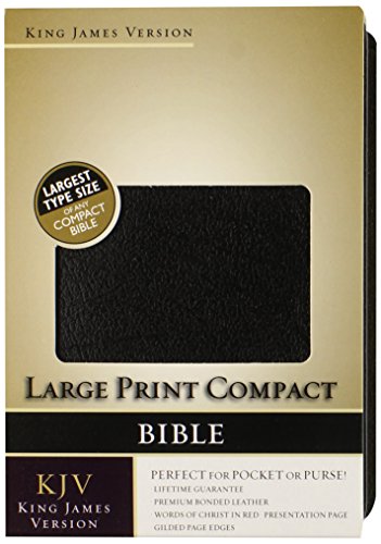 Stock image for The Holy Bible: King James Version Large Print Compact Black Bonded Leather for sale by Once Upon A Time Books