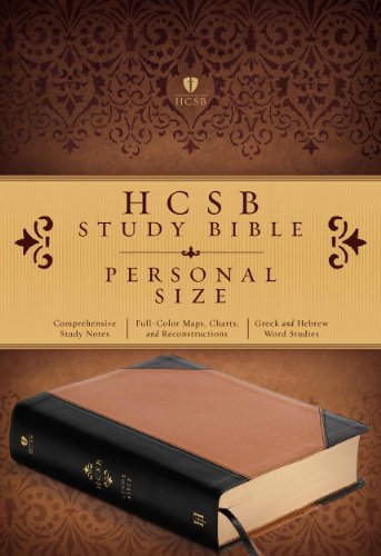9781586406189: HCSB Study Bible Personal Size, Black/Tan Portfolio LeatherTouch