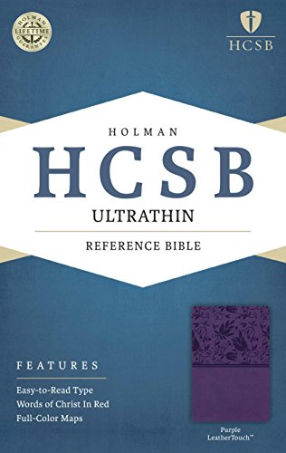 Stock image for HCSB Ultrathin Reference Bible, Purple LeatherTouch for sale by Hawking Books