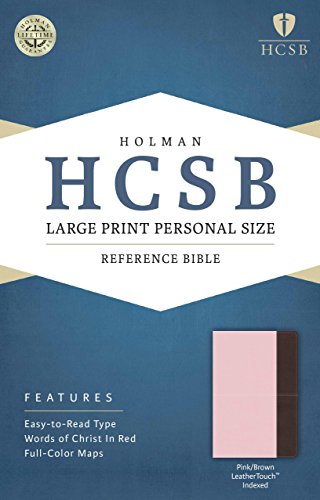 Beispielbild fr HCSB Large Print Personal Size Bible, Pink/Brown LeatherTouch Indexed zum Verkauf von Opalick