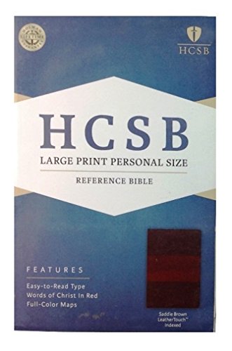 9781586407889: HCSB Large Print Personal Size Bible, Saddle Brown