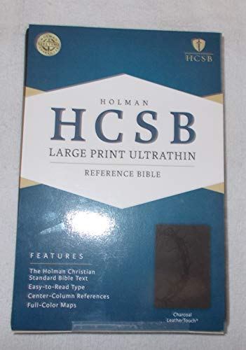 9781586407964: HCSB Large Print Ultrathin Reference Bible, Charcoal