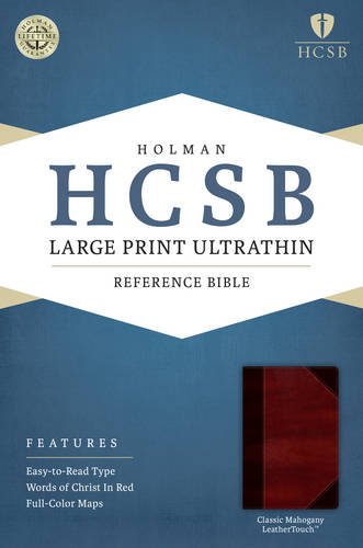 Beispielbild fr HCSB Large Print Ultrathin Reference Bible, Classic Mahogany LeatherTouch zum Verkauf von Goodwill Books