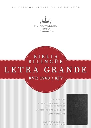 9781586408206: RVR 1960/KJV Biblia Bilinge Letra Grande, negro imitacin piel con ndice: Reina-Valera 1960/King James Version, Negro, Imitacion Piel / Black, Imitation Leather