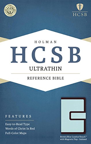 9781586409333: HCSB Ultrathin Reference Bible, Brown/Blue, Magnetic Flap