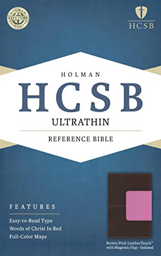 9781586409357: HCSB Ultrathin Reference Bible, Brown/Pink, Magnetic Flap