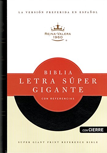 Stock image for RVR 1960 Biblia Letra Sper Gigante Con Referencias, Negra Smil Piel (Spanish Edition) Con Cierre for sale by GF Books, Inc.