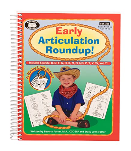 Beispielbild fr Super Duper Publications | Early Articulation Roundup! Fun Sheets for B, D, F, G, H, K, M, N, NG, P, T, V, W, and Y! Workbook | Educational Resource for Children zum Verkauf von SecondSale