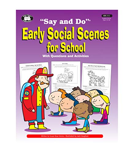 Imagen de archivo de Super Duper Publications | "Say and Do" Early Social Scenes for School with Questions and Activities Book | Educational Materials for Children a la venta por The Book Files