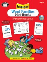 Beispielbild fr Fold and Say: Word Families Mini-books with CD-ROM zum Verkauf von HPB-Emerald