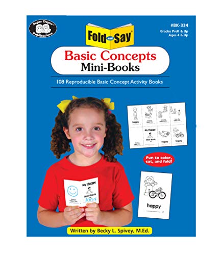 Stock image for Super Duper Publications | Fold and Say Basic Concepts Mini-Books: 108 Reproducible Basic Concepts Activity Books | Educational Resource for Children for sale by HPB-Emerald