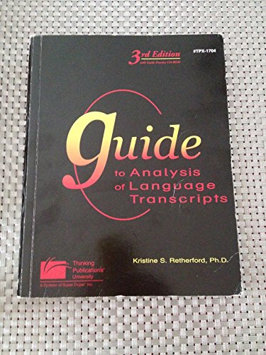 Beispielbild fr Guide to Analysis of Language Transcripts zum Verkauf von Open Books