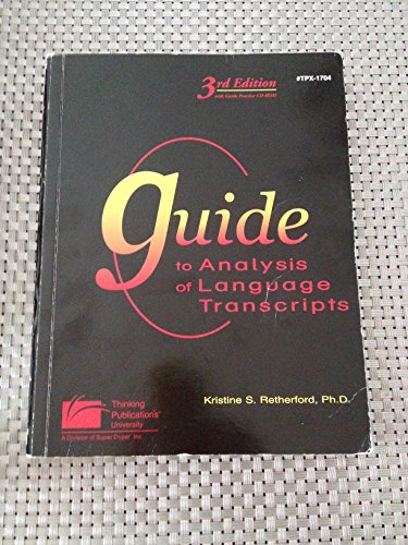 9781586506995: Guide to Analysis of Language Transcripts