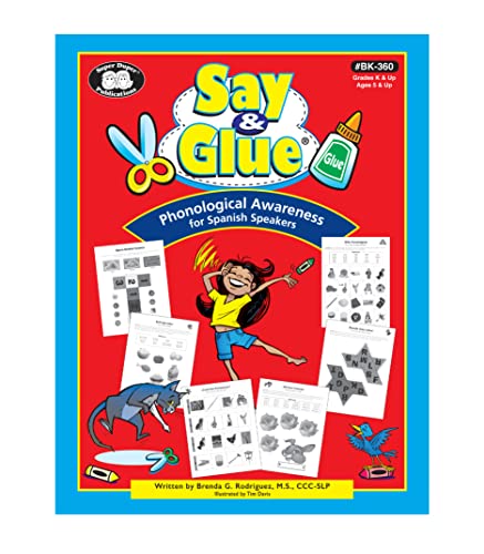 Stock image for Say & Glue Phonological Awareness for Spanish Speakers Book and Printable CD-ROM for sale by HPB-Red