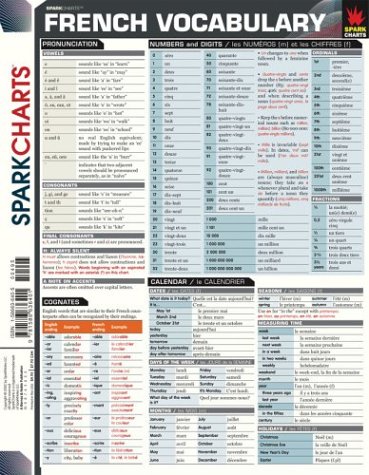 Imagen de archivo de French Vocabulary (SparkCharts) (Sparknotes Sparkcharts) a la venta por Red's Corner LLC
