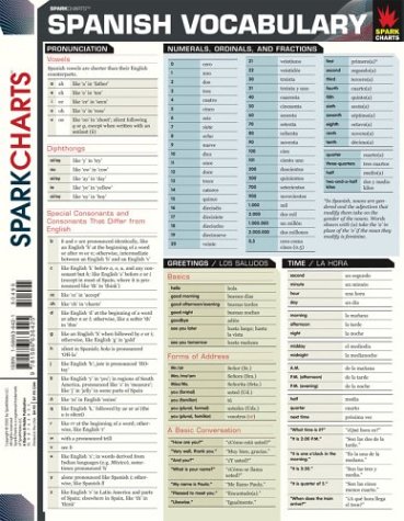 Beispielbild fr Spanish Vocabulary (SparkCharts) zum Verkauf von Wonder Book