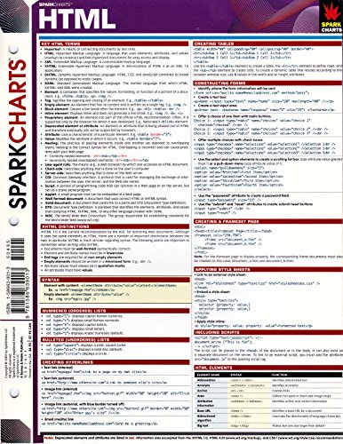 9781586639013: HTML (SparkCharts) (Sparknotes Sparkcharts)