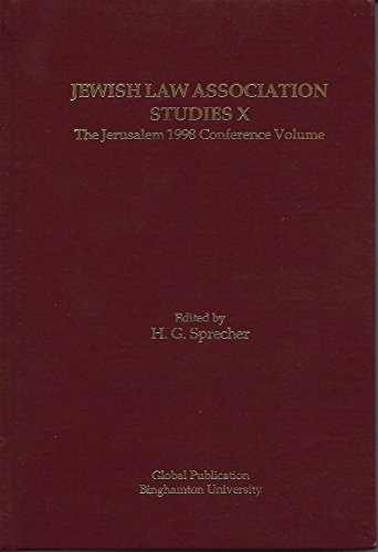 9781586840280: Jewish Law Association Studies X: The Jerusalem 1998 Conference Volume