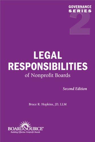 Stock image for Legal Responsibilities of Nonprofit Boards, Second Edition (Governance Series, No. 2) for sale by HPB-Ruby