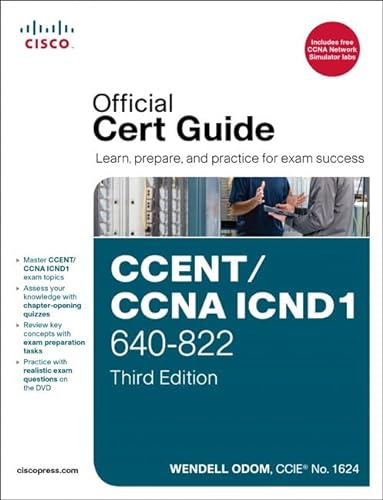 9781587204258: CCENT / CCNA ICND1 640-822 Official Cert Guide
