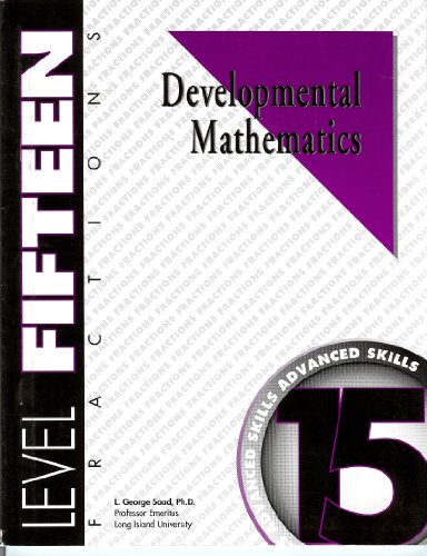 Stock image for Developmental Mathematics Level 15, Fractions, Student for sale by The Media Foundation