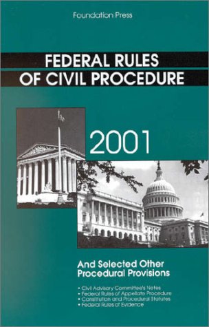 Stock image for Federal Rules of Civil Procedure: 2001 for sale by Irish Booksellers