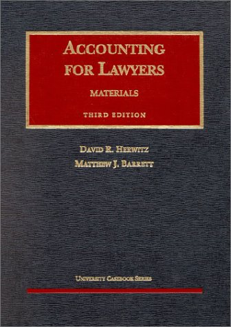 Imagen de archivo de Materials on Accounting for Lawyers (University casebook series) a la venta por HPB-Red