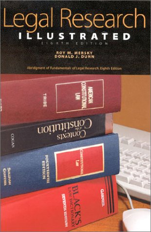 Stock image for Legal Research Illustrated, 8th Ed. for sale by Half Price Books Inc.