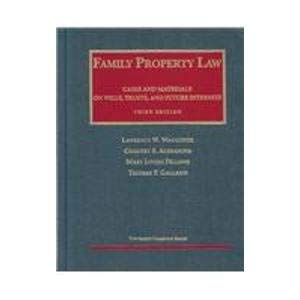 Stock image for Family Property Law (University Casebook) (University Casebook Series) for sale by HPB-Red