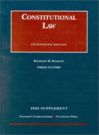 Stock image for Constitutional Law: 2002 Supplement for sale by Solr Books