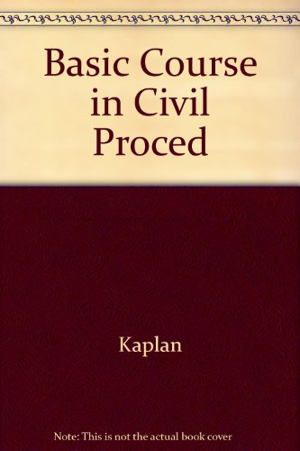 Beispielbild fr Materials for a Basic Course in Civil Procedure, 2001 Supplement zum Verkauf von Ergodebooks