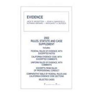 Stock image for Evidence: Rules, Statute and Case Supplement for sale by BookHolders