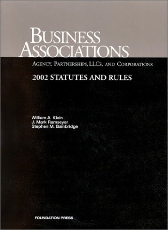 Beispielbild fr Business Associations : Agency, Partnerships, LLCs and Corporations, 2002 zum Verkauf von Better World Books