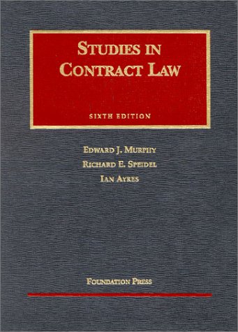 9781587784880: Studies in Contract Law (University Casebook)