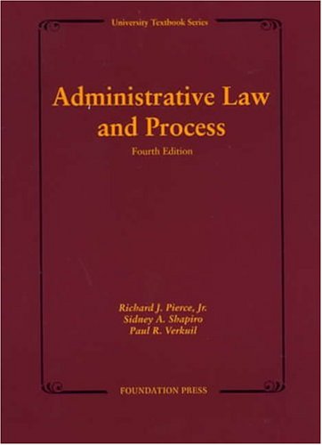 Beispielbild fr Administrative Law and Process (University Textbook) zum Verkauf von Ergodebooks