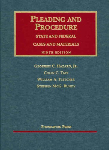 Stock image for Pleading and Procedure: State and Federal Cases and Materials, Ninth Edition for sale by Jenson Books Inc