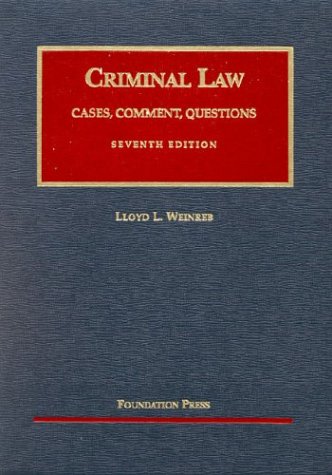 Stock image for Criminal Law : Cases, Comment, Questions for sale by Better World Books