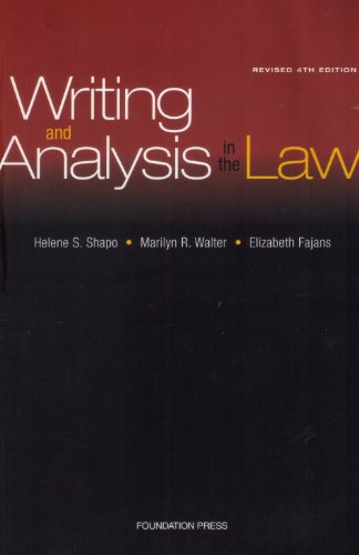 Stock image for Writing and Analysis in the Law (Textbook) for sale by SecondSale