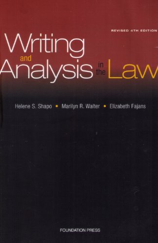 9781587785412: Writing and Analysis in the Law (Textbook)