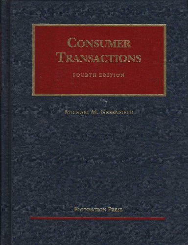 Beispielbild fr Consumer Transactions (University Casebook) zum Verkauf von HPB-Diamond