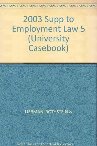 Stock image for Employment Law: Statutory Supplement (University Casebook) for sale by HPB Inc.