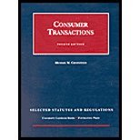 Beispielbild fr Consumer Transactions, Selected Statutes and Regulations (Statutory Supplement) zum Verkauf von HPB-Red