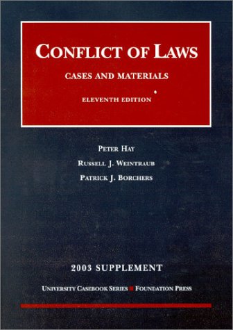 9781587785993: 2003 Supplement to Conflicts of Law