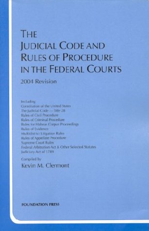 Imagen de archivo de The Judicial Code and Rules of Procedure in the Federal Courts, 2004 Revision a la venta por Better World Books