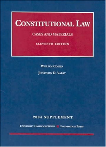 Imagen de archivo de 2004 Supplement to Constitutional Law a la venta por HPB-Red