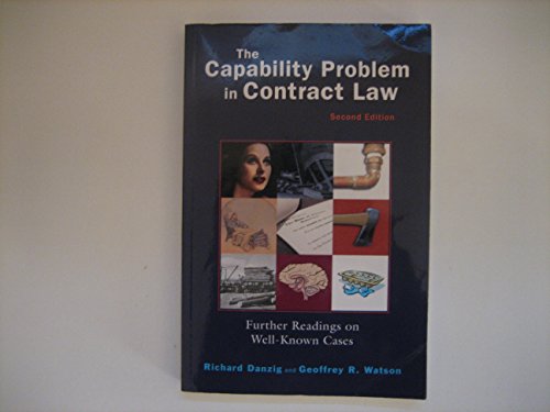 Beispielbild fr Capability Problem in Contract Law, 2004 zum Verkauf von Better World Books