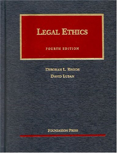 Stock image for Legal Ethics for sale by Better World Books