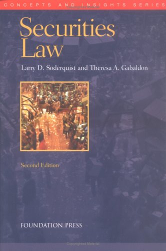 Imagen de archivo de Securities Law a la venta por Better World Books