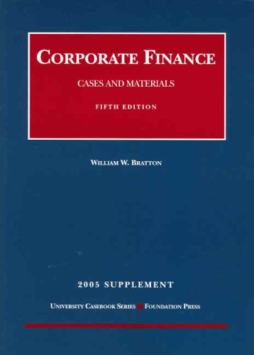 Stock image for Bratton's Corporate Finance, 5th, 2005 Supplement for sale by Irish Booksellers